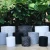 Import Cheap price small size round black terrazzo with white stone round shape outdoor urban pot set of two from Vietnam