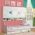 Children wood furniture sets of the kids girls bunk bed with cabinet and shelf