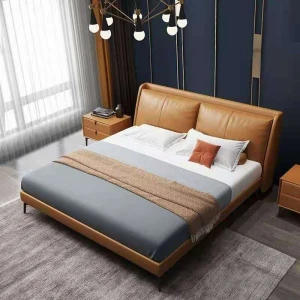 China Knock Down Upholstery Bed Factory Bed Room Furniture King Size Bed