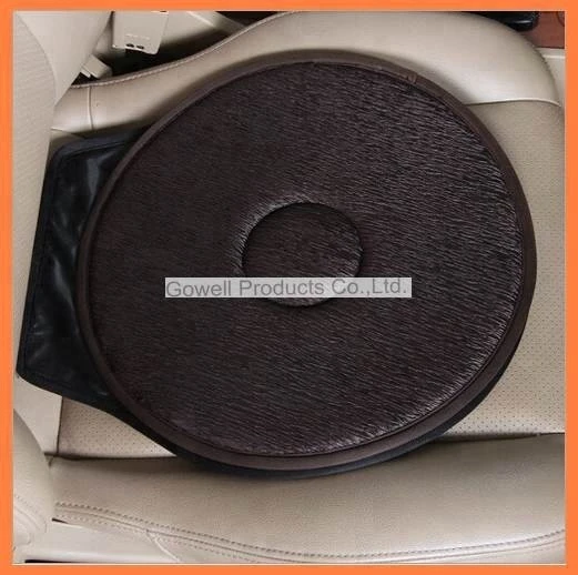 China wholesale 360 degree rotating soft comfortable fabric car swivel seat cushion