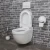 Import chinese bathrooms wc wall hung toilet bowl with concealed water tank water closet ceramic women toilet from China