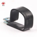 Chinese manufacturer custom metal hose clamp  type R rubber clamp automobile oil pipe fixing clip