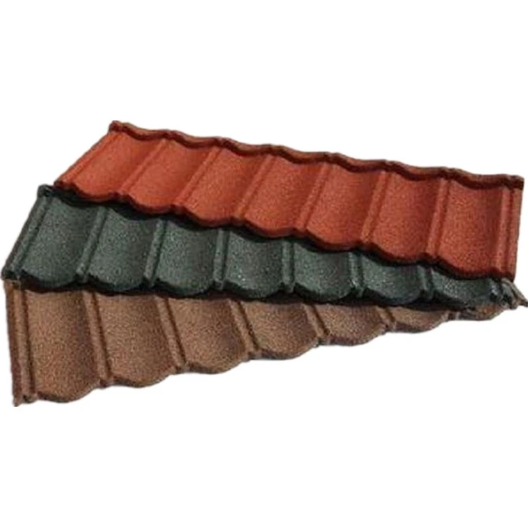 Chinese roofing tiles manufacturer environmentally friendly long lasting Farvet stenplade colored stone metal tile