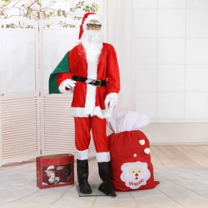 Christmas Costume Party Costume props non woven Christmas ole mans Costume