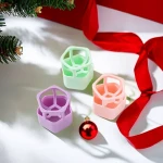 Christmas Festival Special Makeup Organizer Sponge Puff Display Stand Plastic Beauty Egg Storage Rack Drying Rack Egg Holder