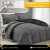 Import Clara Clark Alternative Goose Down Bed Reversible Comforter with 2 Pillow Shams from USA