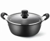 Classic carbon steel cooking pot non-stick soup pot single bakelite handle mini milk pots and pans general use