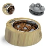 Classic echo-friendly stainless steel weighing pet slow feeder dog bowl