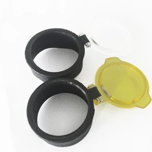 Clear Yellow Black Quick Flip Up Lens Cover Cap Eye Protect Objective Cap RIFLE SCOPE LENS COVERS GA32
