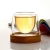 Import coffee 80ml Pyrex Glass Tea Cup Double Wall Shot Glass Mug With Wooden Base from China
