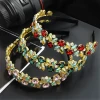 Colorful Gem Baroque Headbands Fashion Hair Hoop Girls Crown Flower Colorful Diamond Headbands