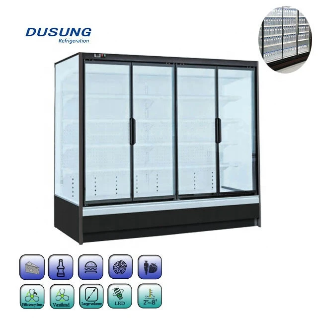 Commercial refrigerator showcase vertical display fridge freezer glass door refrigerator