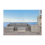 Competitive price outdoor furniture artificial rattan garden sofa set