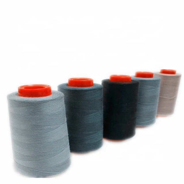 cone polyester sewing thread spun yarn for jeans 40/2