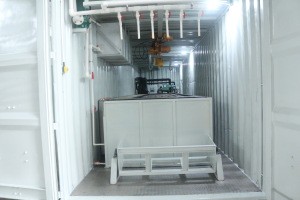 Containerized 10ton/24hrs block ice maker mobile type for ice factory