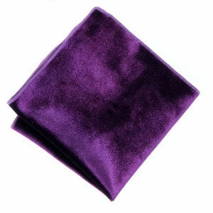 Coolmarch Pure Colour Velvet Square Handkerchief High Quality Wholesale