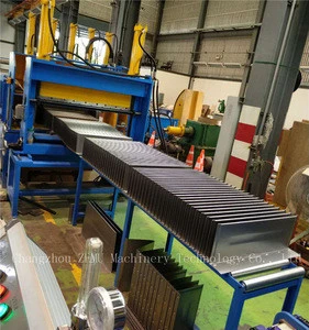 Corrugated fin forming machine for making steel transformer tank
