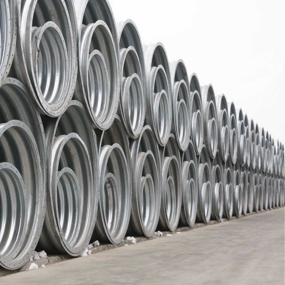 Corrugated Metal pipe, storm water drainage, culvert, drain hot dip round flexible galvanized corrugated steel culvert pipe