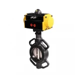 COVNA PN16 DN65 Soft Seal Single Acting Air Control Valve, Pneumatic Actuator Butterfly Valve