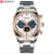 Import CURREN 8355 Fashion Mens Watches With Stainless Steel  Luxury Brand Sports Chronograph Mens Quartz Watch from China