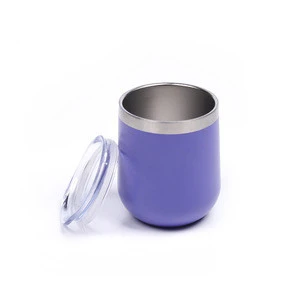 Custom 12oz stainless steel insulated stemless thermal wine cup