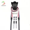 custom 2CM wide stripe leather camera strapaction  colorful mini camera head strap