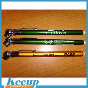 Custom branded pen type tire pressure gauge with clip