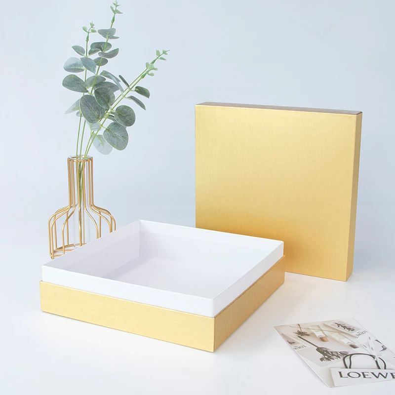 Custom carton boxes manufacturer gold packaging box sets paper glitter box