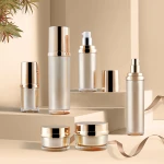 Custom Color Luxury Skincare Packaging Set 15ml 30ml 50ml Vacuum Pump Airless Serum Bottle And 30g 50g Cream Jar