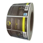 Custom cosmetic printing silver foil metallic metallized vinyl self-adhesive packaging logo labels sticker etiquette