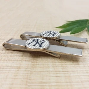 Custom cuff links and tie clip sets,Hot selling clip on neck tie with clip