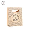 Custom design brown kraft punch hole carry paper bag with your own logo