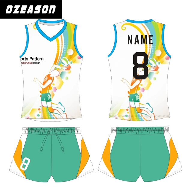 Custom design your own sublimated printing couples volleyball jersey