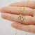 Custom High Quality Girls Tiny Crystal Rhinestone Necklace Gold Charm Zodiac Sign Necklaces For Women Gold Plated Jewelry