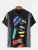 Custom High Quality Short Sleeve Colorblock Tee Shirt Stylish Letter Printed Graphic Patchwork Light T-Shirts