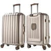 Custom high quality silver narrow aluminum frame abs printed hard frosted shell luggage
