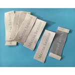 Custom Logo Labels, Clothing Tags Organic Cotton Name Iron On Woven Labels