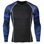 Custom Long Sleeve Compression MMA BJJ Wrestling Cross Training Rash Guard