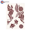 custom made floral henna mehndi temporary tattoo sticker