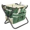 Custom Piece Garden Tool Set includes Folding Stool with Tool Bag Tools