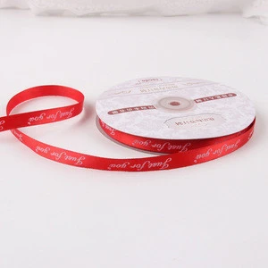 Custom Printing  Silk Ribbon For Gift Package