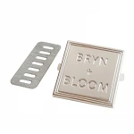 Custom private label hardware accessories rectangle shape metal logo plates tag for handbags