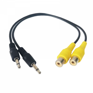 Custom Stereo 2.5MM 3.5MM Mono Male Plug Jack Power RCA AV AUX Cable Audio Cables