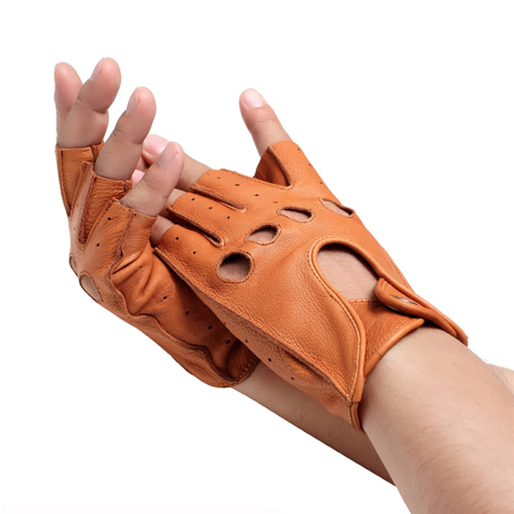 Custom Women Leather Gloves Half Finger, fingerless gloves climbing bicycle gloves