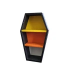 Custom Wood Coffin Shaped Wall Furniture Display Solid Wood Table Shelf