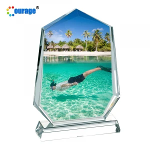 customize printing sublimation  photo frame blank coated crystal trophy BXP-01