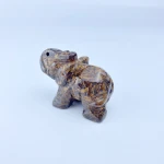 Customized 100% Natural Jade Brown Crystal Clear Figurines Craft Stone Crystal Crafts