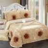 Customized design king size luxury  turkey embroidered wedding bedspread bedding set