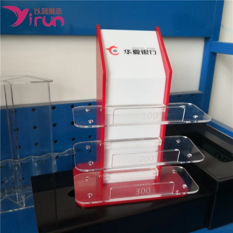 Customized high-end red white plexiglass countertop display stand acrylic glasses sunglasses glasses display racks