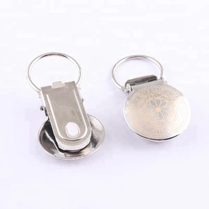 Customized Logo Creative Shape 20mm 25mm metal suspender clips for garment